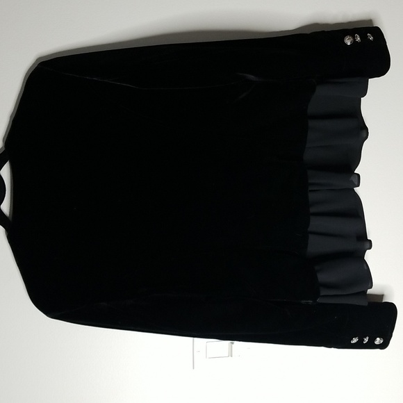 Inc. Velvet jacket double breasted black sz medium - Picture 7 of 8